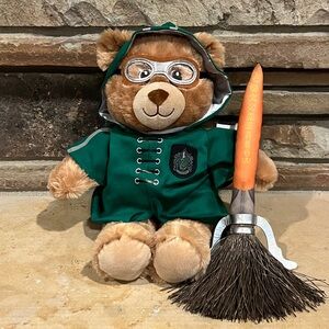 Build-a-Bear x Harry Potter Slytherin Quidditch Bear with Broom and Goggles